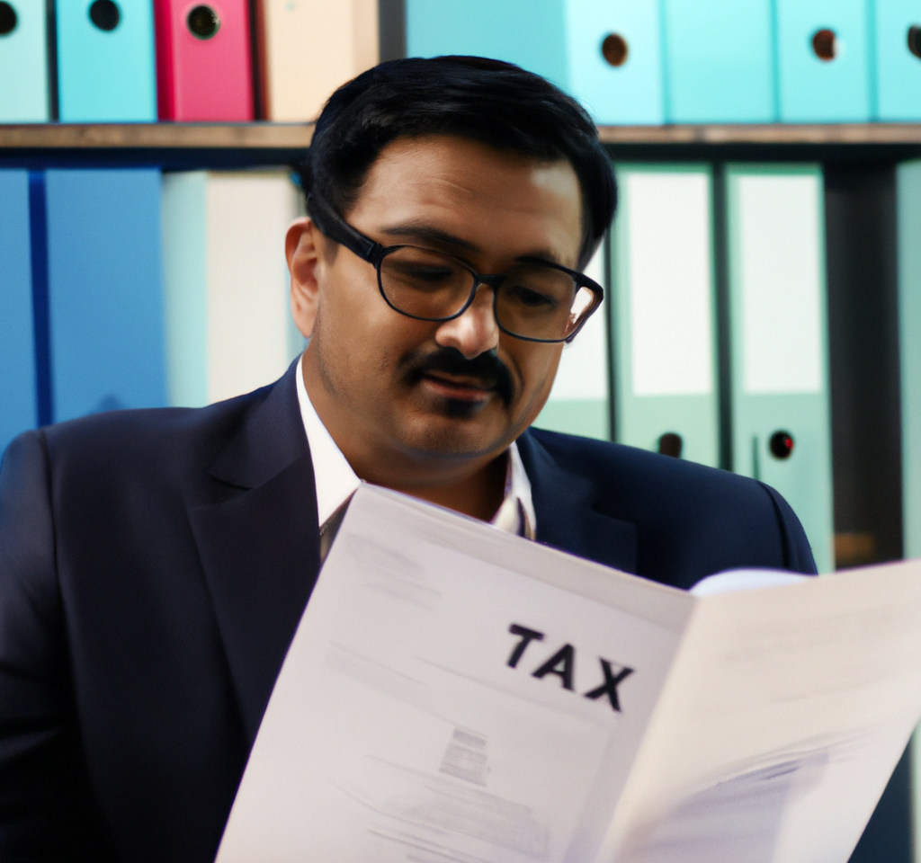 Financial Tax Advisor Reviewing Tax Documents