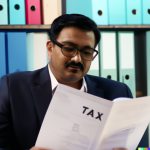 Financial Tax Advisor Reviewing Tax Documents